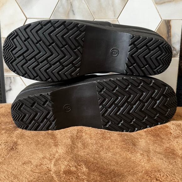 Cherokee Authentic Women’s Black Workwear Harmony Leather Slip-on Clogs Size 9 - Picture 8 of 9